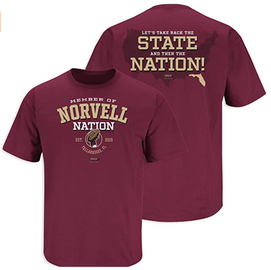 Norvell Nation | Florida State Football Fans | Garnet Norvell Nation Shirt