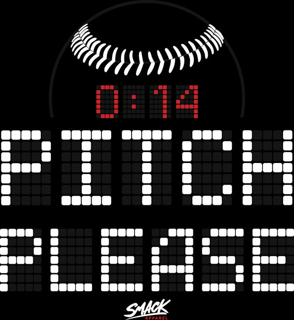 Pitch Please (Pitch Clock) T-Shirt for  Baseball Fans (DTG)