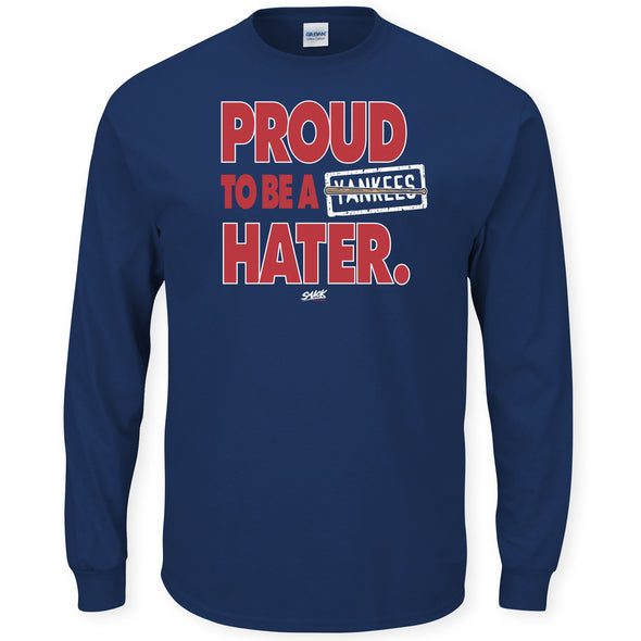 Proud to Be A Yankees Hater Navy T-Shirt (Sm-5x) | Cleveland Baseball Fans