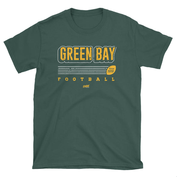 green bay-football-vint-soft style short sleeve