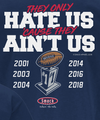 Dynasty. Hate 'Cause They Ain't Us Shirt or Hoodie