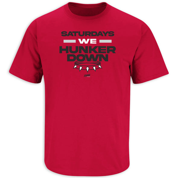 Saturdays We Hunker Down T-Shirt for Georgia Football Fans