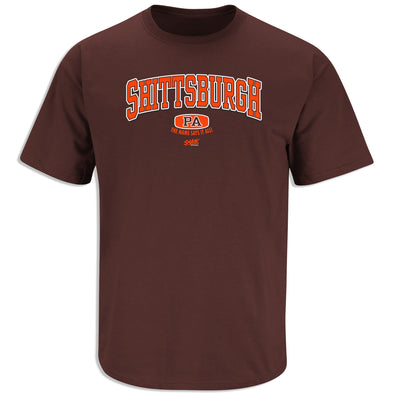 Cleveland Football Fans. Shittsburgh, PA Brown T-Shirt (S-5X)