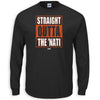 Smack Apparel Straight Outta T-Shirt For Cincinnati Football Fans - Black Long Sleeve Tee, X-Large