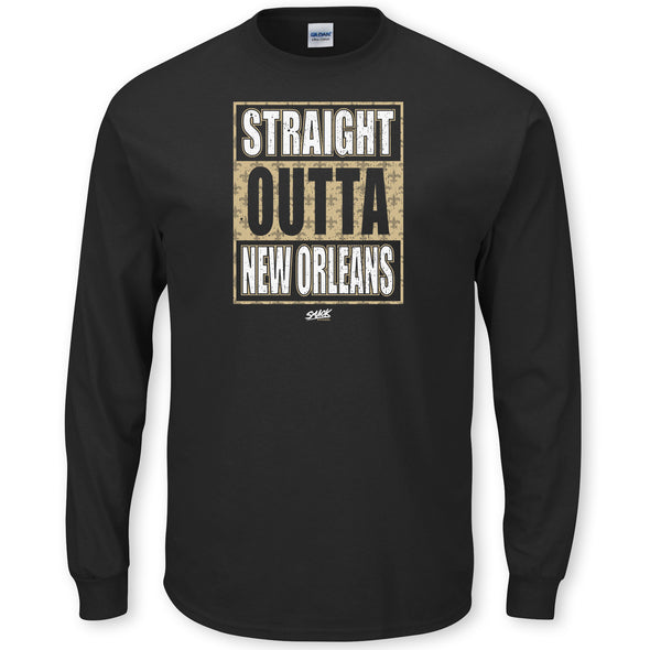 Straight Outta New Orleans T-Shirt for New Orleans Football Fans