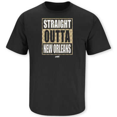 Straight Outta New Orleans T-Shirt for New Orleans Football Fans
