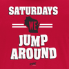 Saturdays We Jump Around T-Shirt for Wisconsin College Football Fans