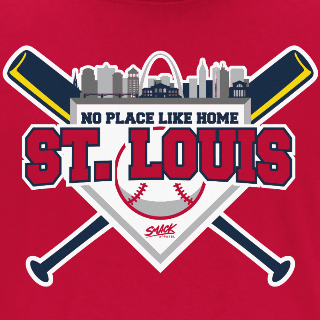 No Place Like Home T-Shirt for St. Louis Baseball Fans – Smack Apparel