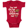 Too Cute to Be a Seahawks Fan! Baby Bodysuit or Toddler T-Shirt