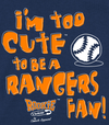 Unlicensed Houston Baseball Fans - Baby Bodysuits or Toddler Tees | Too Cute to be a Rangers Fan!