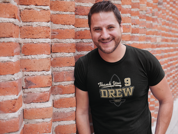 Thanks Drew #9 (2-Sided) Tribute Shirt | New Orleans Unlicensed Thank You Shirt