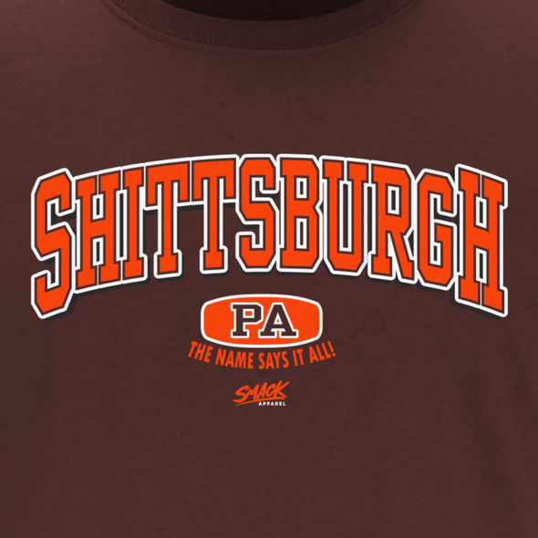 Cleveland Football Fans. Shittsburgh, PA Brown T-Shirt (S-5X)