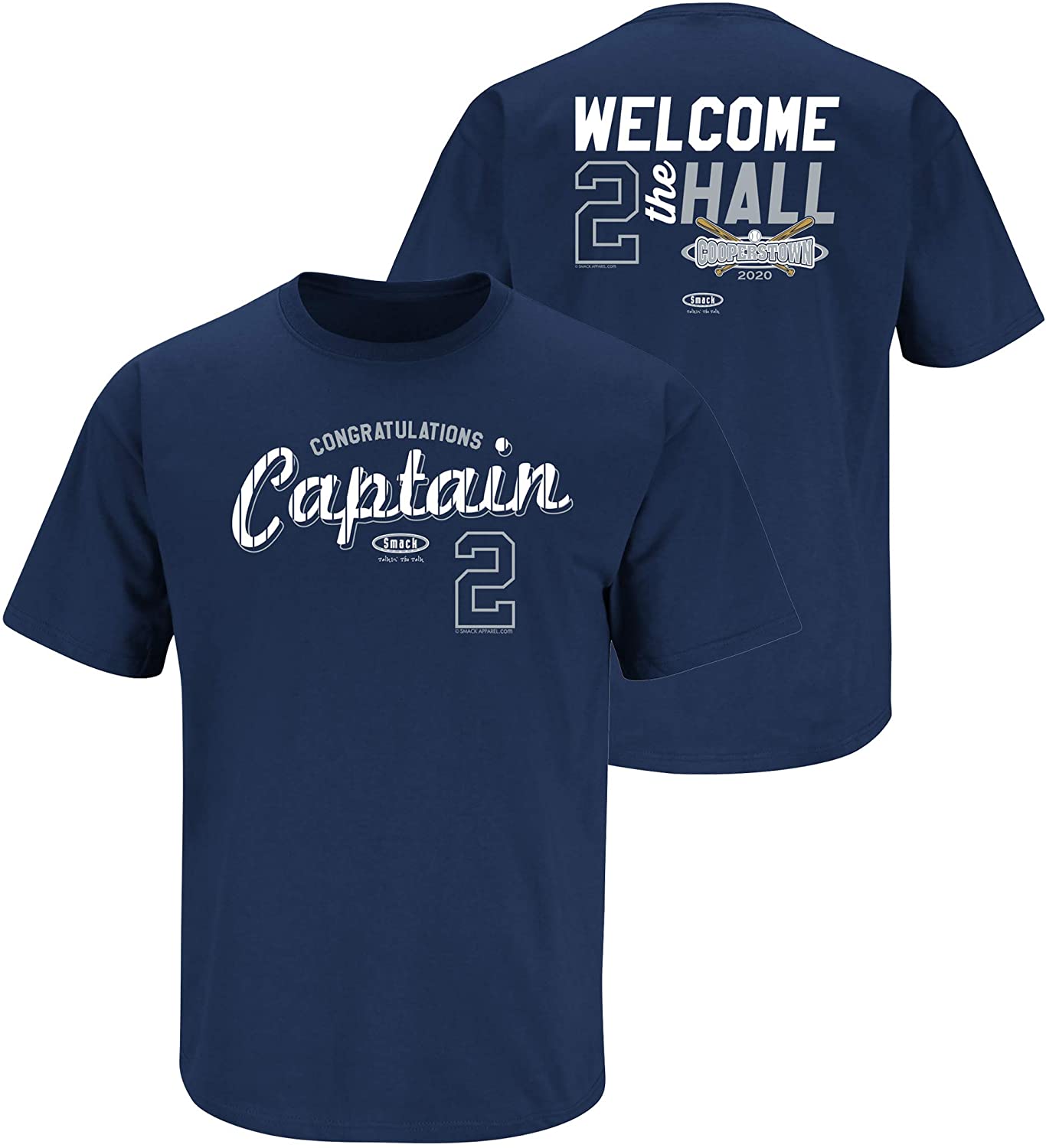 Smack Apparel Congratulations Captain #2 NYY Shirt | New York Pro Baseball Fans (NYY) Apparel | Shop Unlicensed New York Gear 3XL