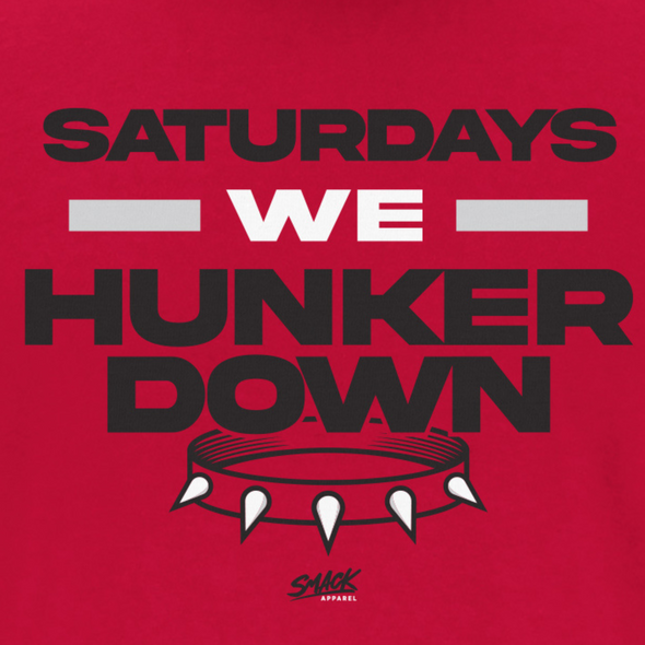 Saturdays We Hunker Down T-Shirt for Georgia Football Fans