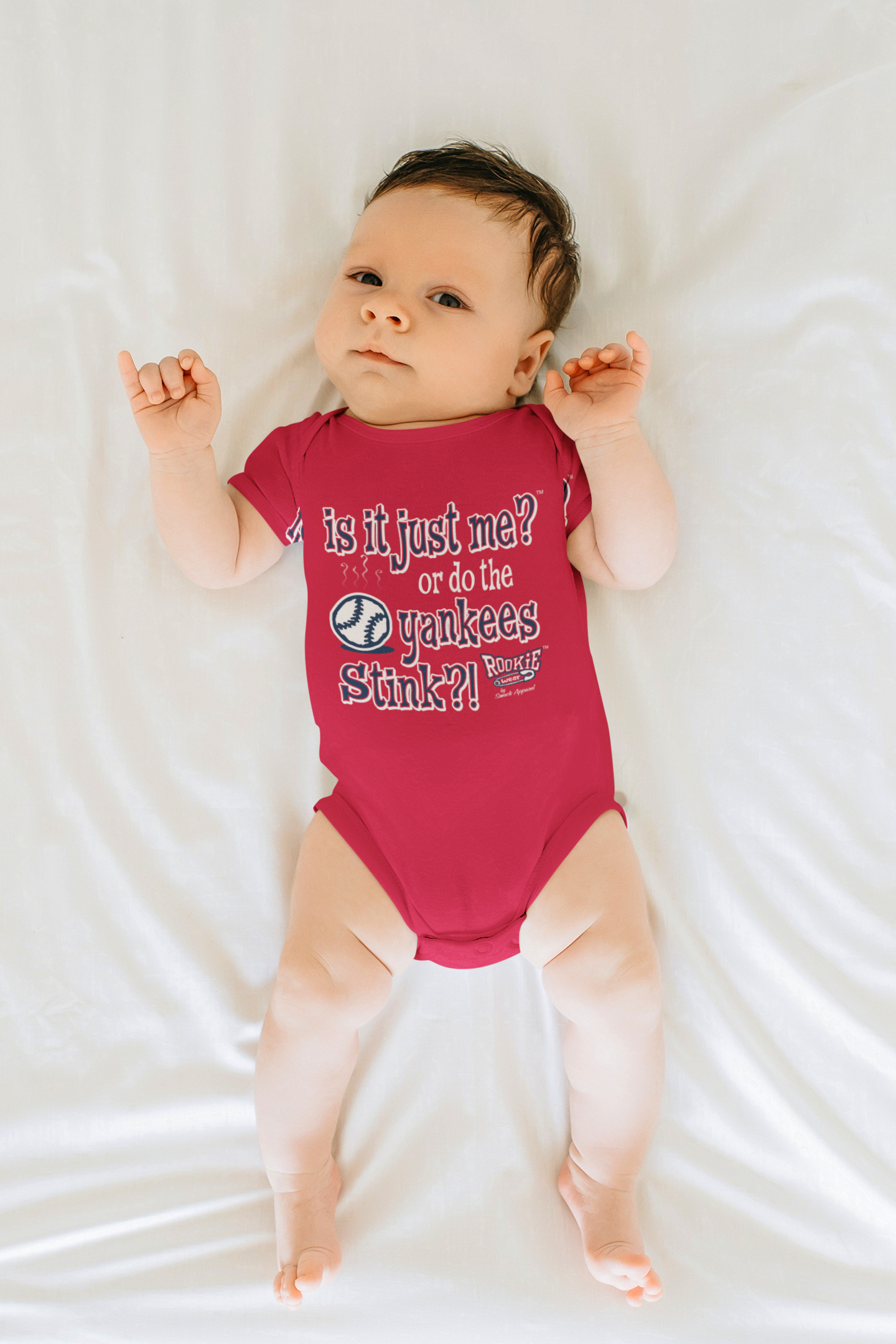  Rookie Wear by Smack Apparel Boston Red Sox Fans. is It Just  Me?! (Anti-Yankees) Red Onesie (Onesie, 18 Month) : Sports & Outdoors