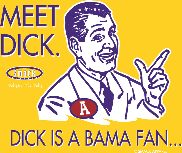Louisiana State Football Fans. Don't be a Dick (Anti-Alabama) T-Shirt