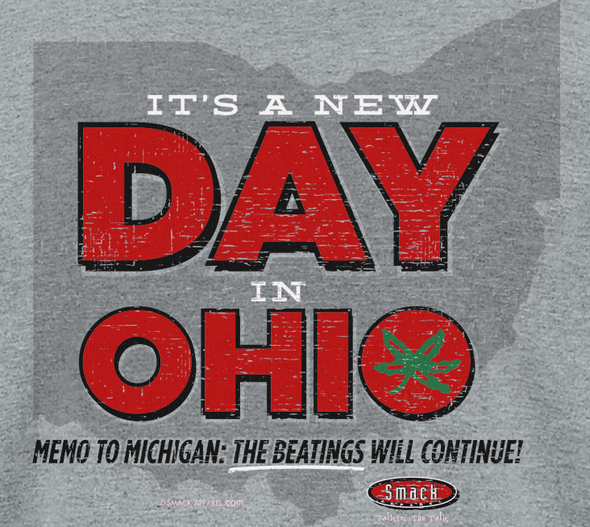 Ohio State College Apparel | Shop Unlicensed Ohio State Gear | It's a New Day in Ohio Shirt