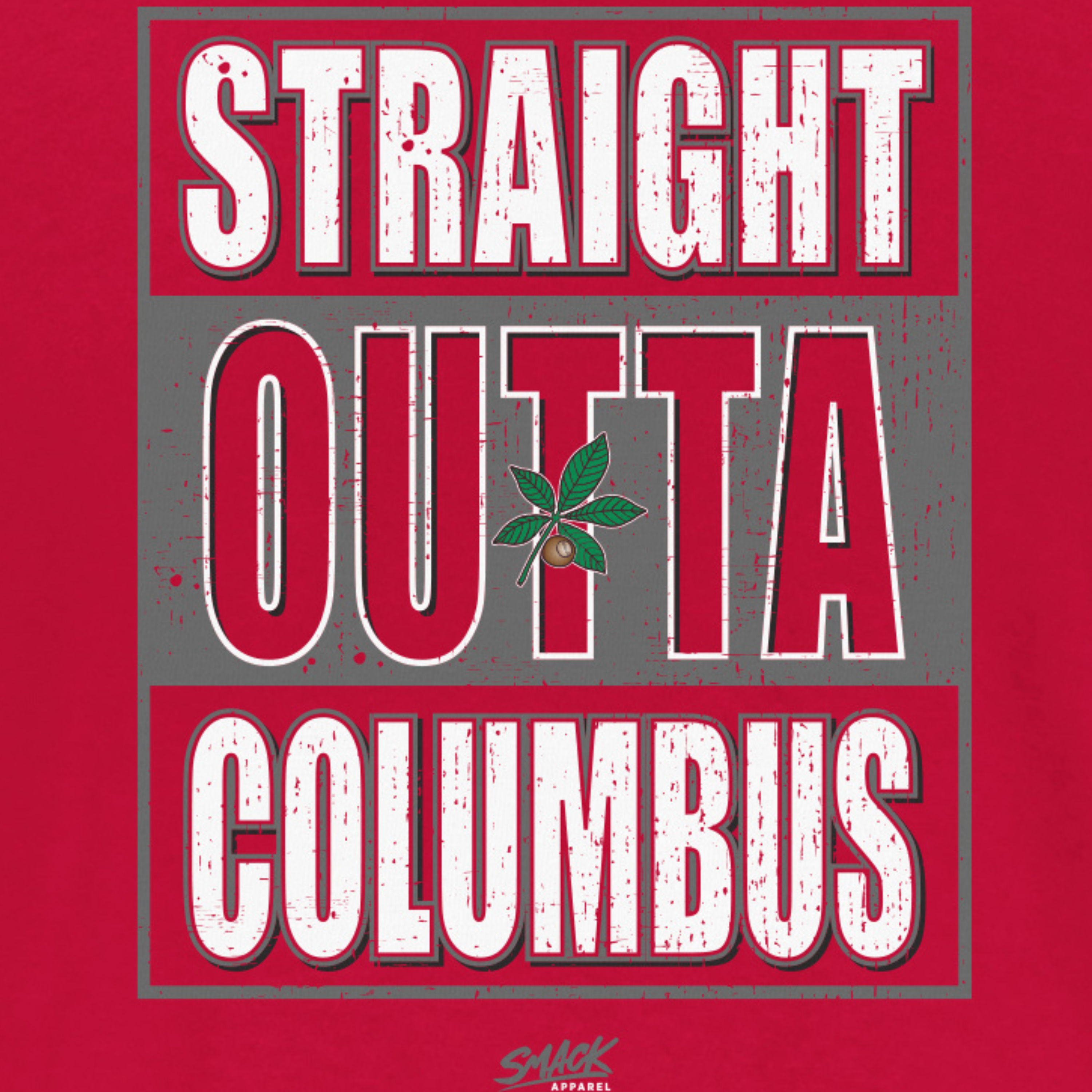 Ohio State Football Fans | Straight Outta Columbus Shirt Short Sleeve / 3XL / Red