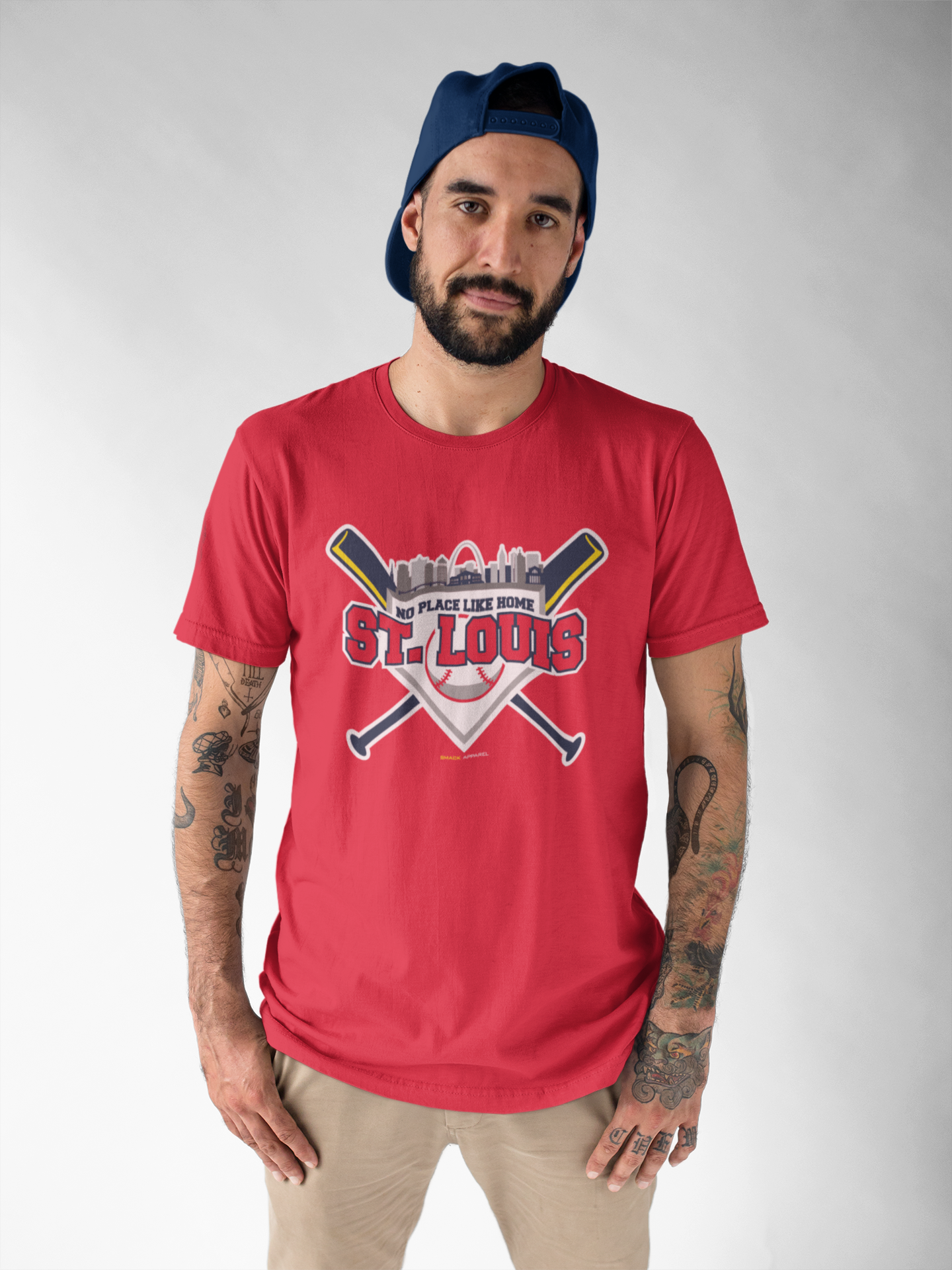 Smack Apparel No Place Like Home T-Shirt for St. Louis Baseball Fans Short Sleeve / 5XL / Red