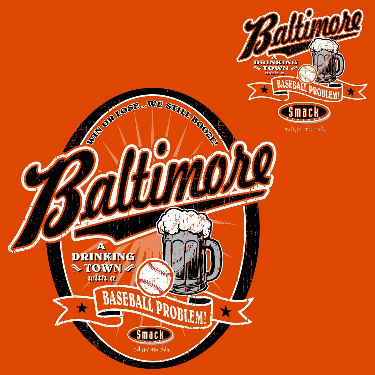 A Drinking Town With a Baseball Problem T-Shirt for Baltimore Baseball ...